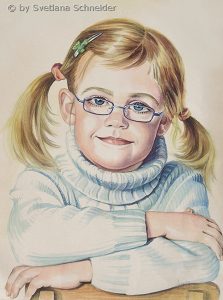 Nr.101 "Portrait eines Mädchens", Aquarell