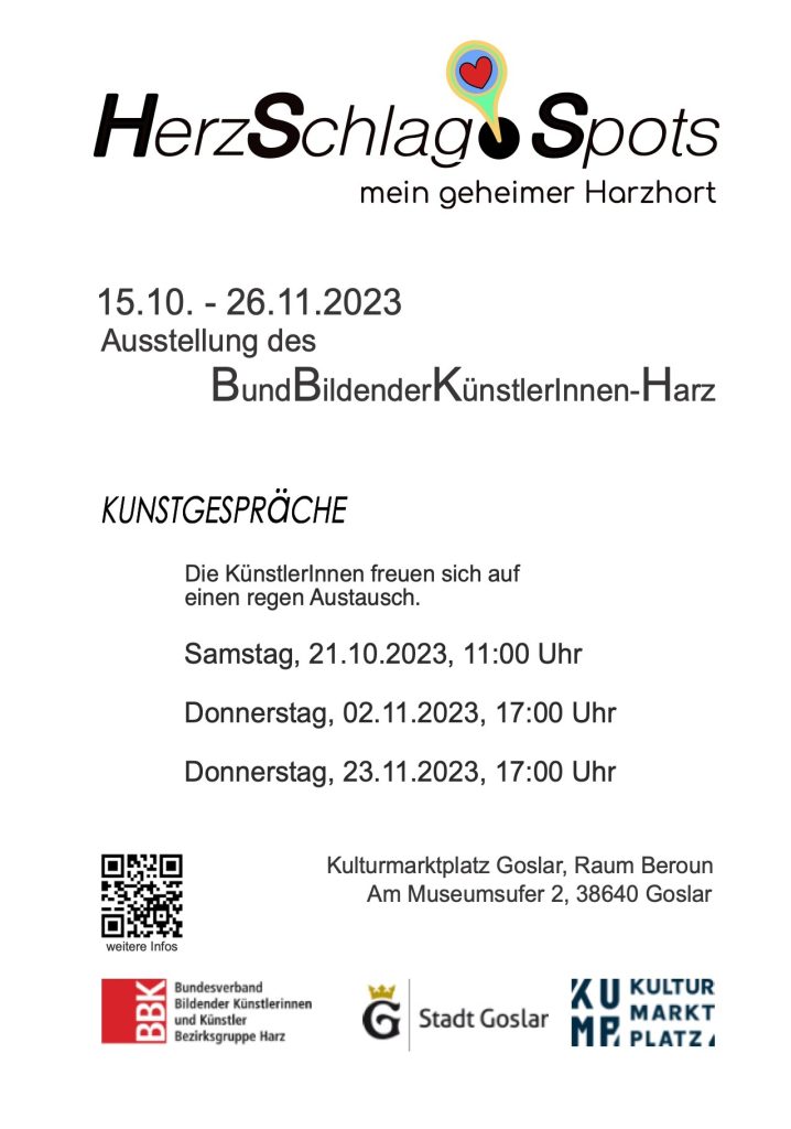 Ausstellung „HerzSchlagSpots“ Kulturmarktplatz Goslar