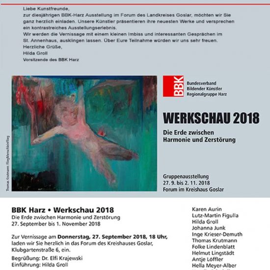 Einladung zur Vernissage "Werkschau 2018"